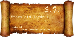 Sternfeld Teréz névjegykártya